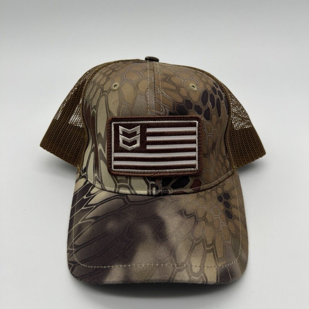 MTN Mountain OPS Hat Cap Strap Back Kryptek Camo  Flag Outdoors Casual Adj Mens